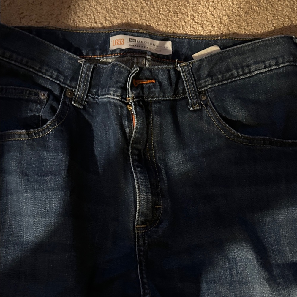 Men's Lee Dark Blue Jeans - size 34x32
